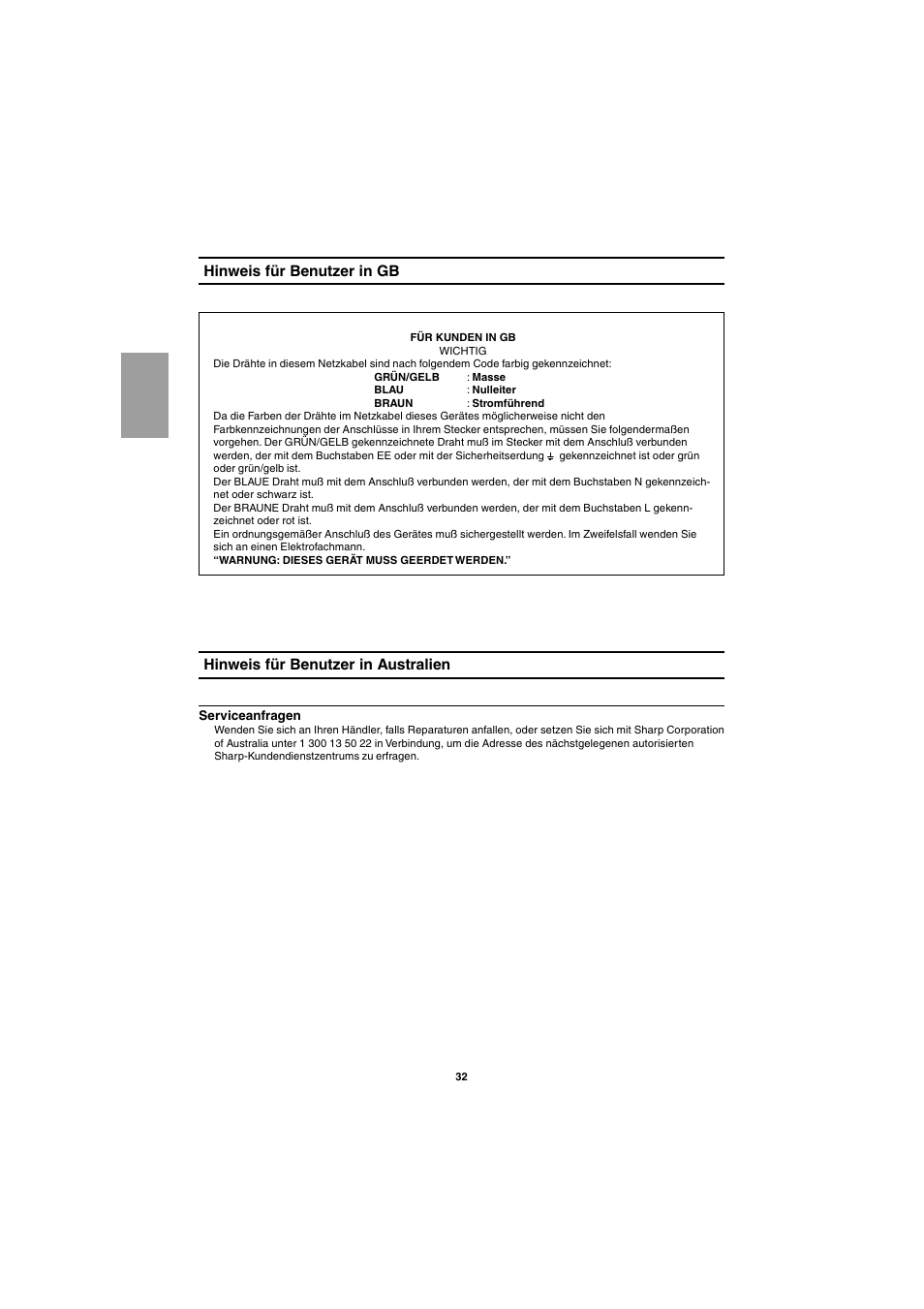 Sharp LL-E15G1 User Manual | Page 32 / 148