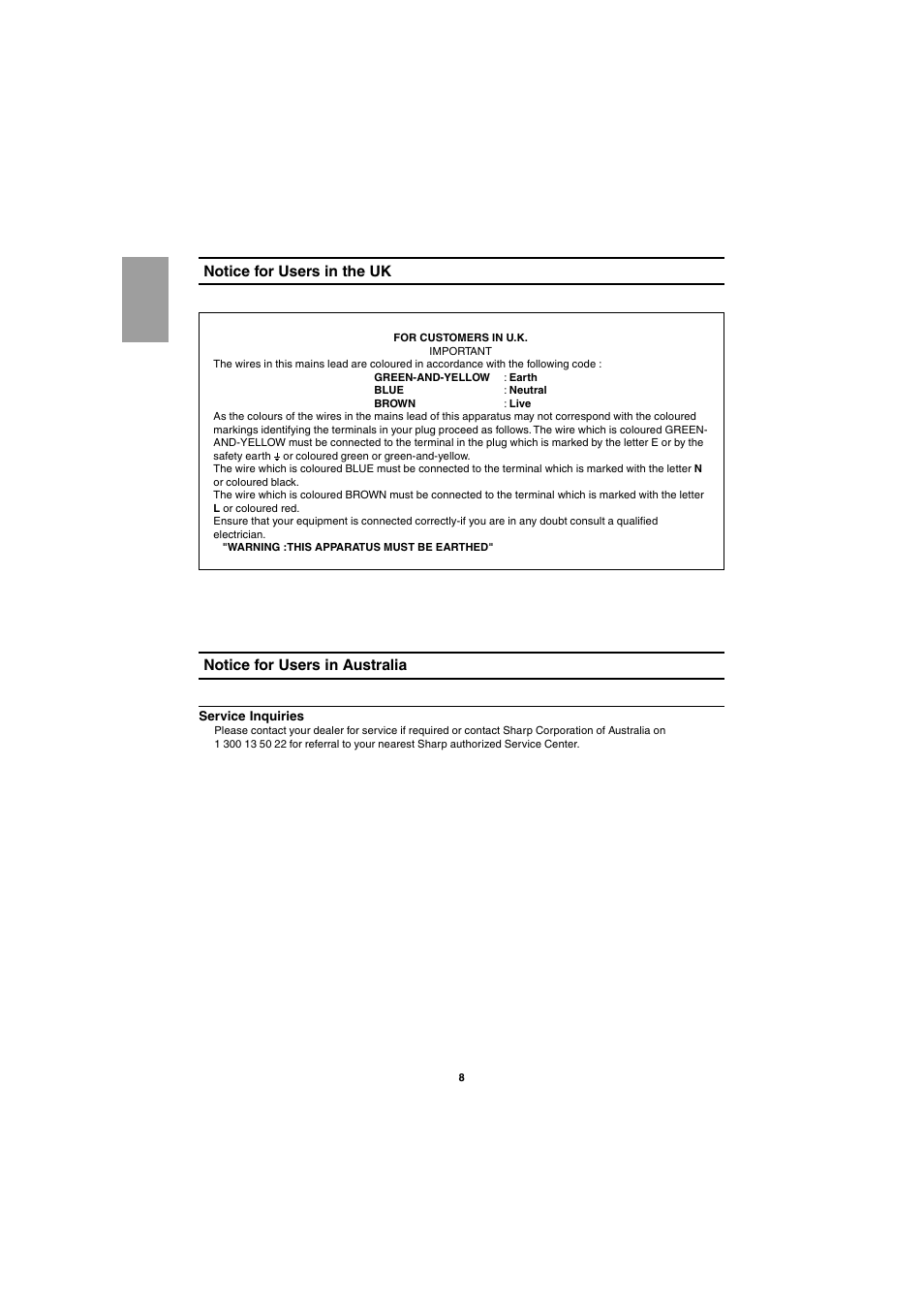 Sharp LL-E15G1 User Manual | Page 8 / 148