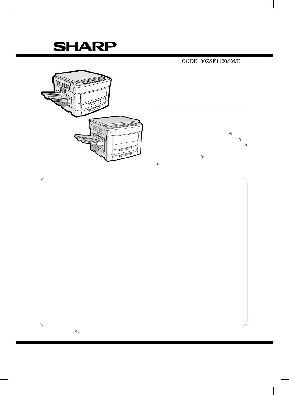 Sharp SF-1120 User Manual | 140 pages