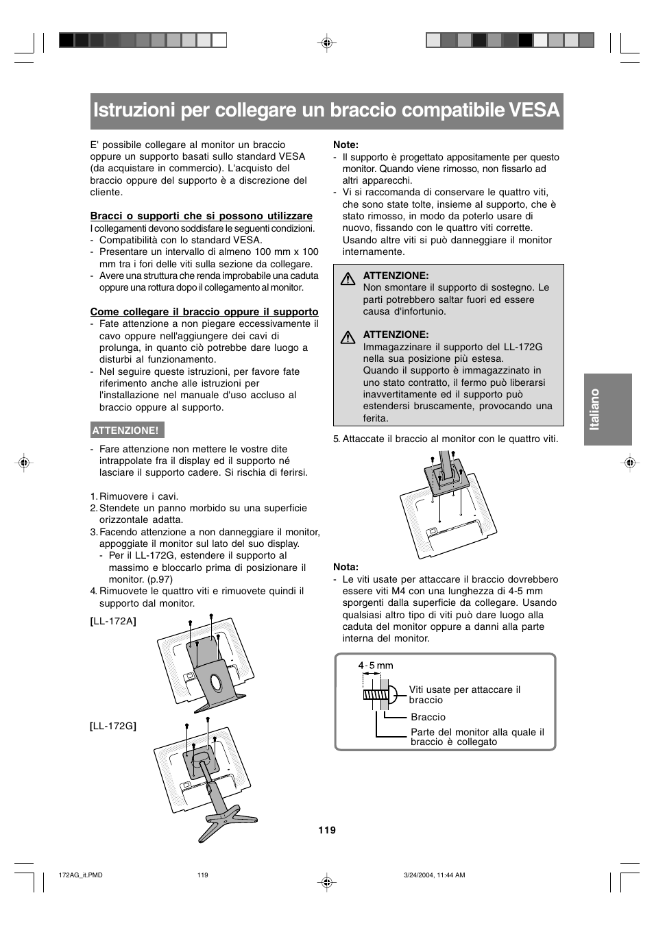 English deutsch français italiano español english | Sharp LL-172G User Manual | Page 119 / 152