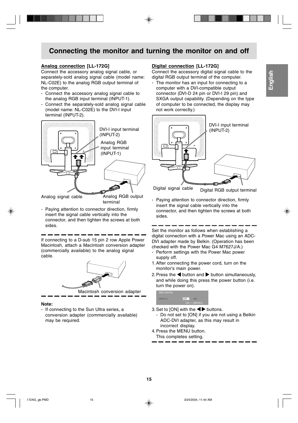 English deutsch français italiano español english | Sharp LL-172G User Manual | Page 15 / 152