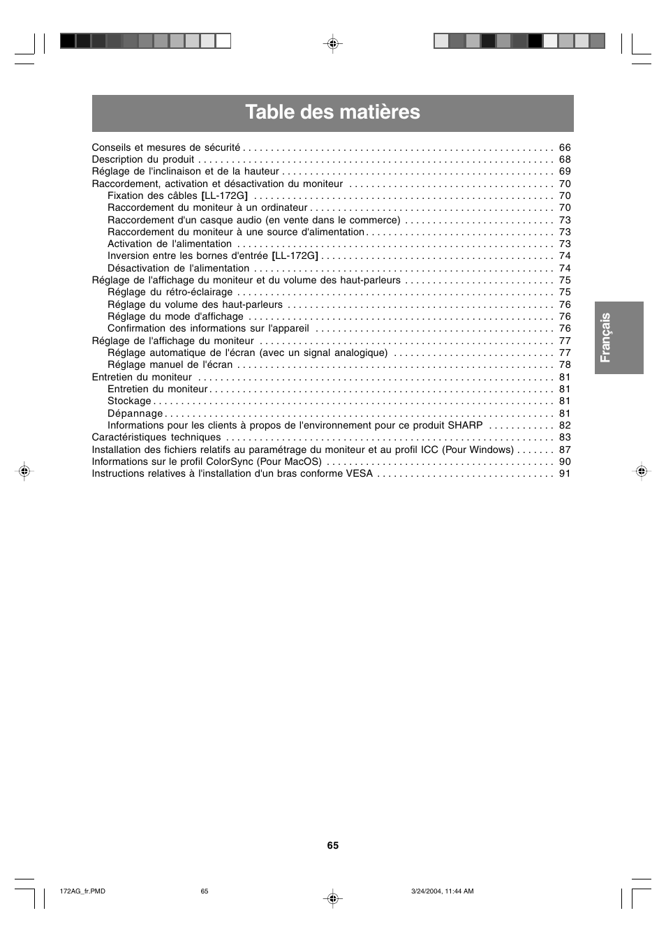 Sharp LL-172G User Manual | Page 65 / 152