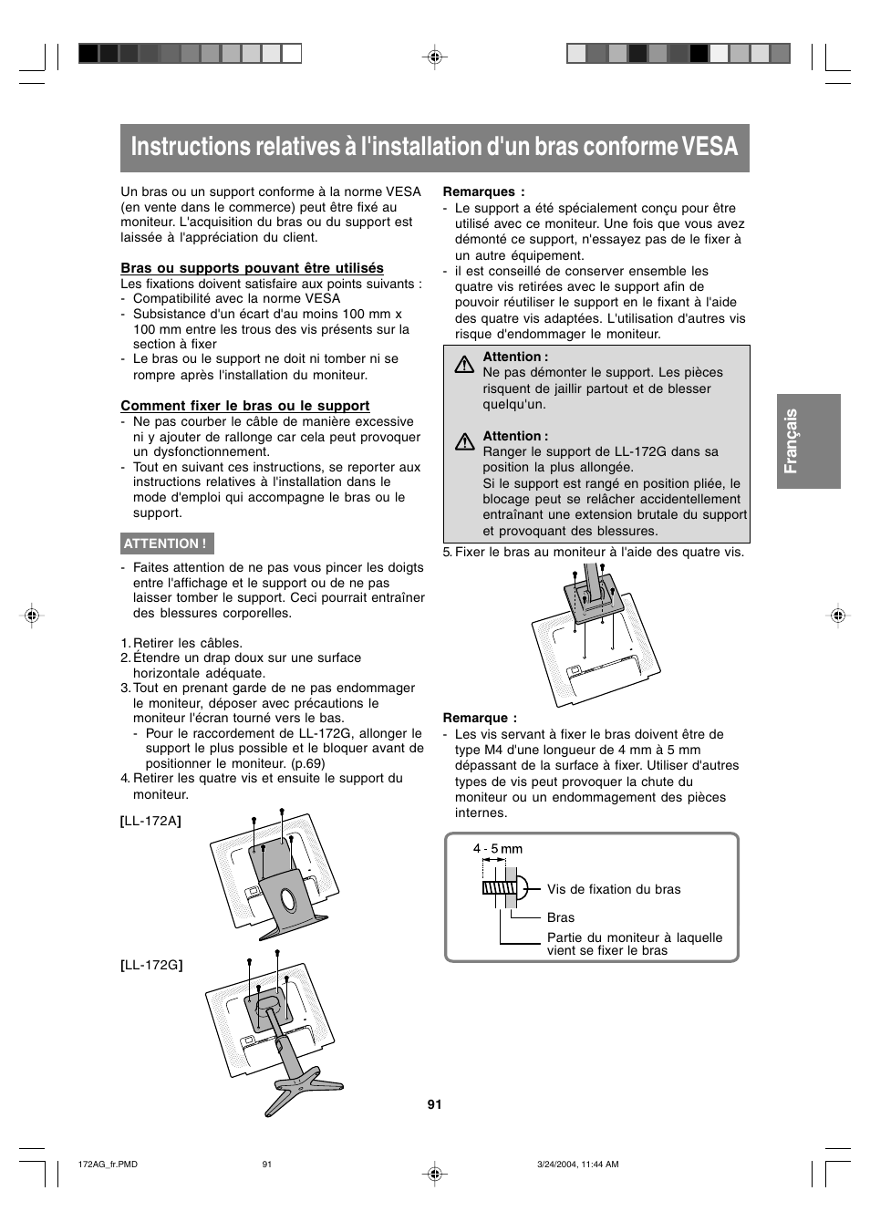 English deutsch français italiano español english | Sharp LL-172G User Manual | Page 91 / 152