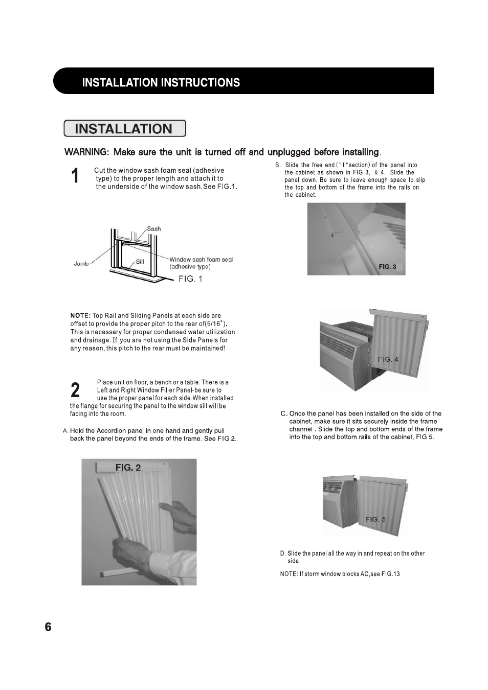 Installation | Sharp AF-S125NX User Manual | Page 6 / 20