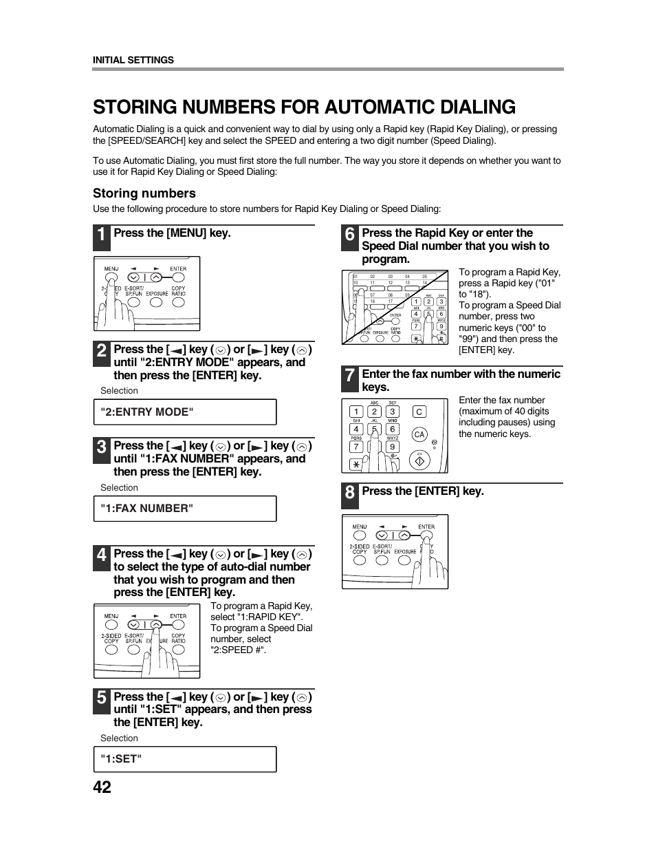 Storing numbers for automatic dialing | Sharp AR-FX9 User Manual | Page 46 / 104