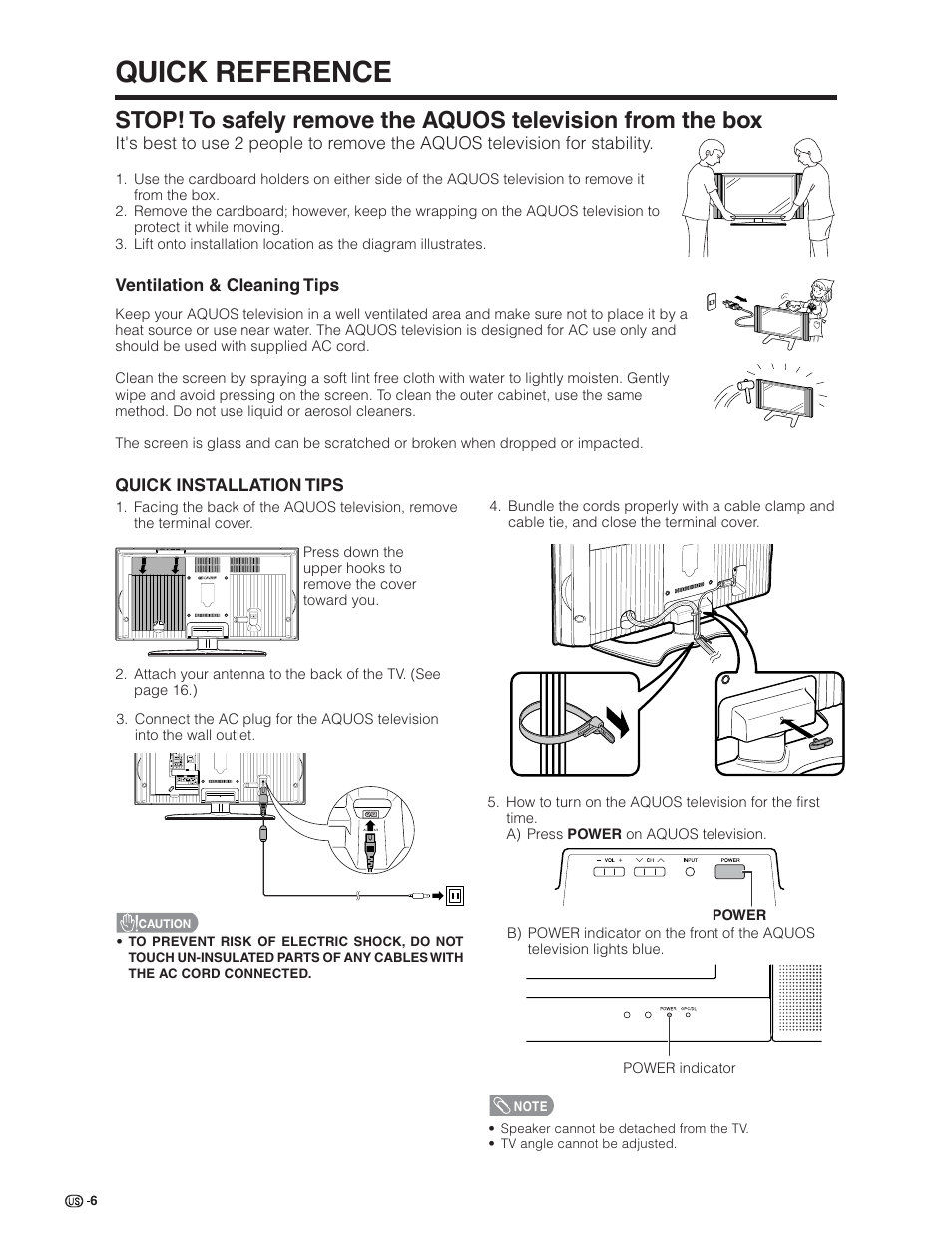 Quick reference | Sharp Aquos LC 26D5U User Manual | Page 7 / 102