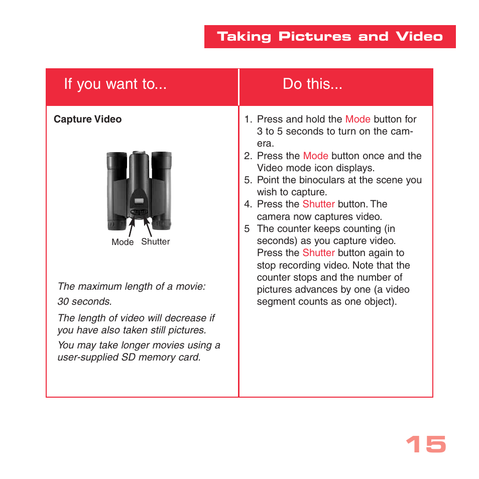 If you want to... do this | Sharp CV-2 User Manual | Page 15 / 32