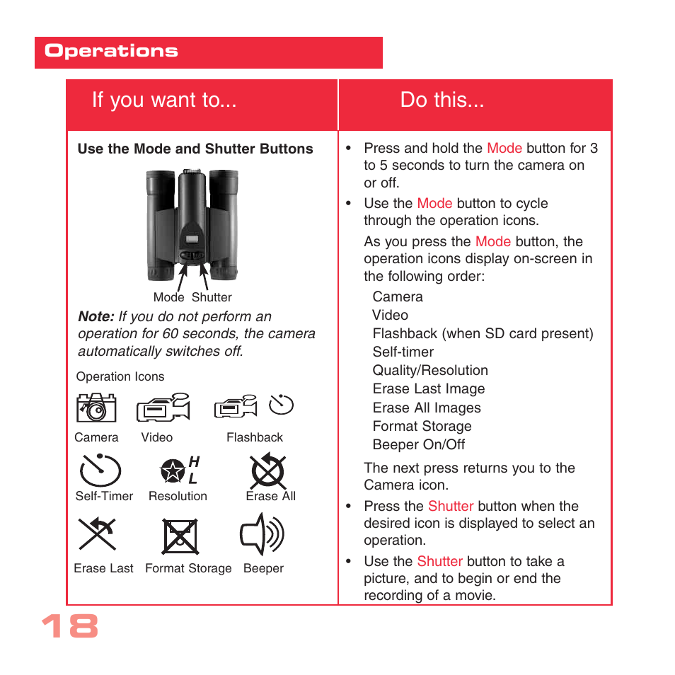 If you want to... do this, Operations | Sharp CV-2 User Manual | Page 18 / 32