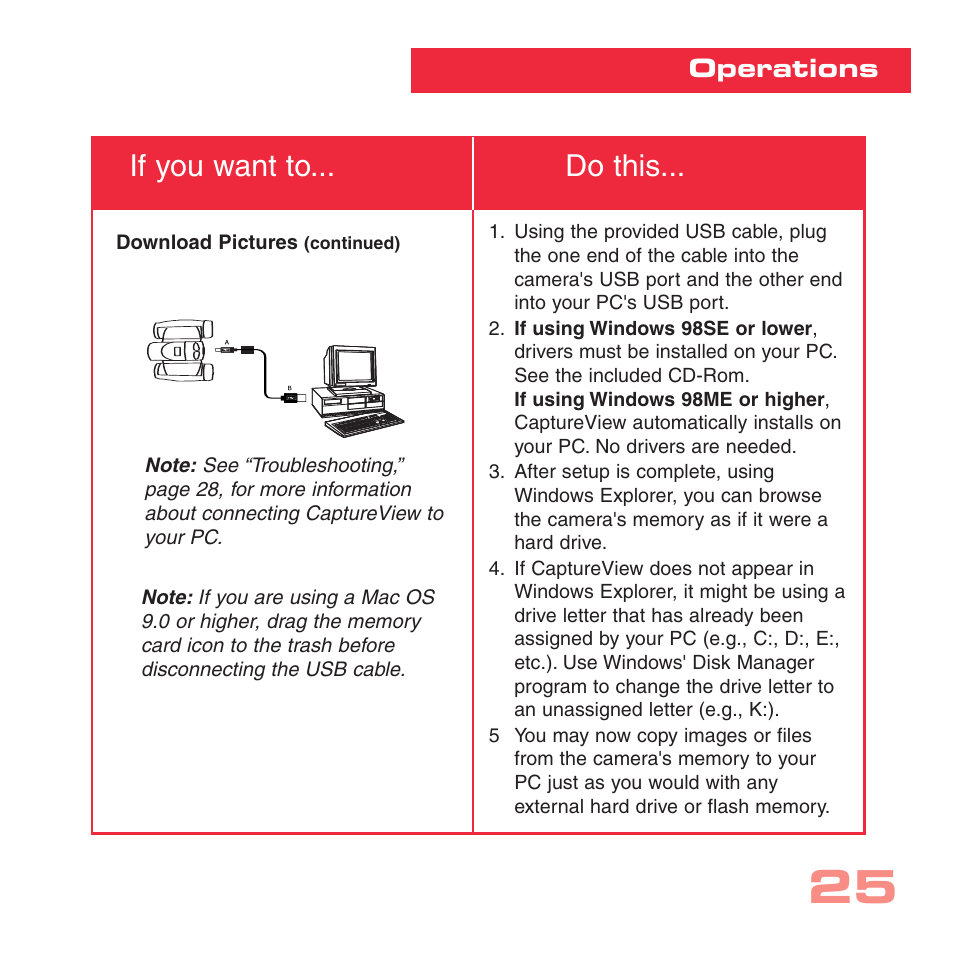 If you want to... do this | Sharp CV-2 User Manual | Page 25 / 32