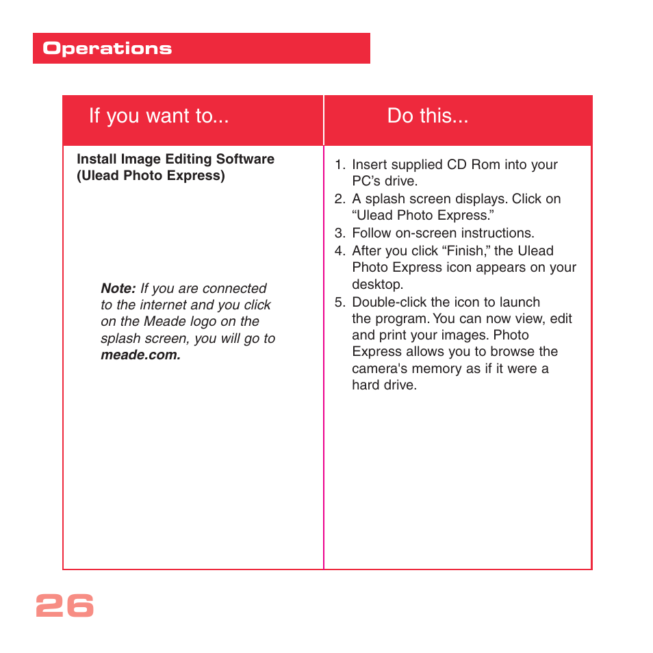 If you want to... do this | Sharp CV-2 User Manual | Page 26 / 32