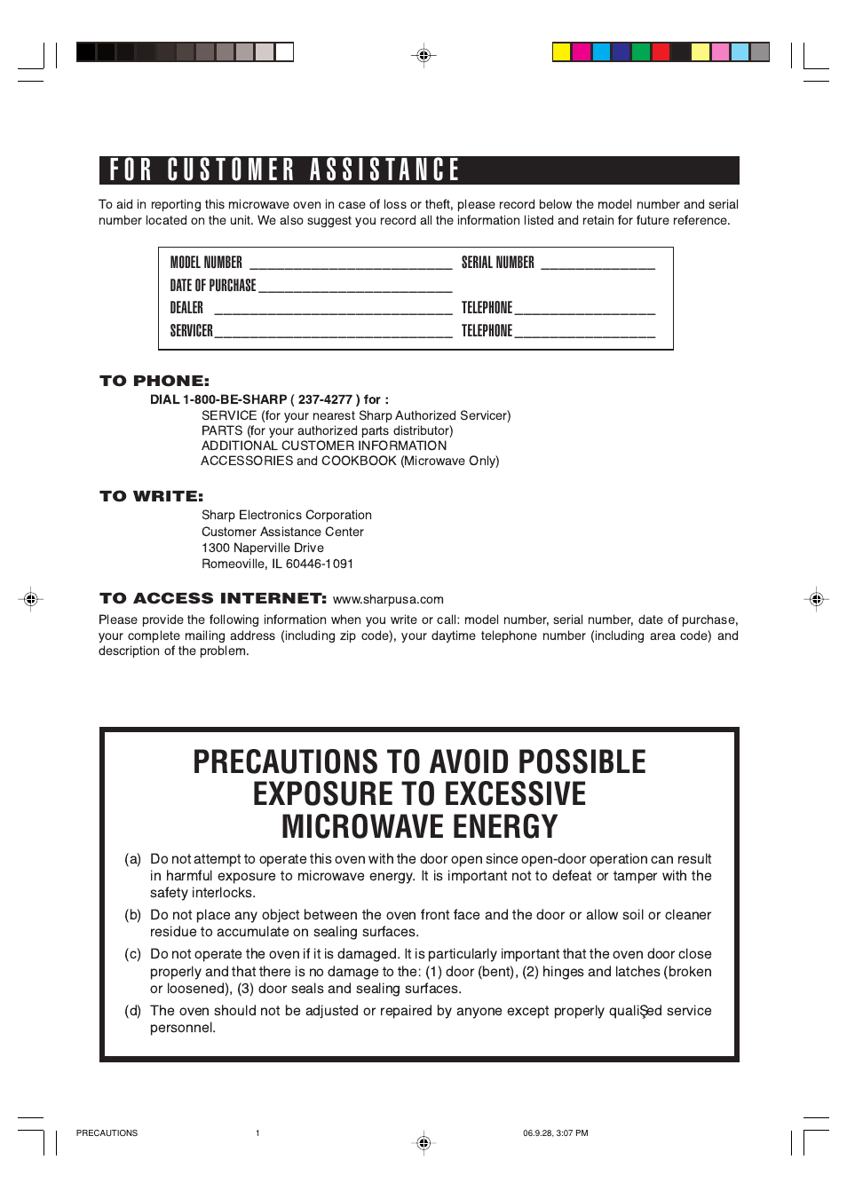 Sharp R-930AK User Manual | Page 2 / 32