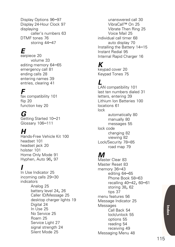Motorola ST 7760 User Manual | Page 115 / 117