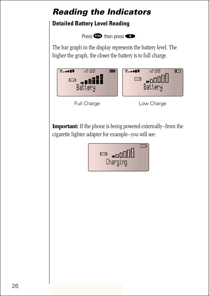 Reading the indicators | Motorola ST 7760 User Manual | Page 26 / 117