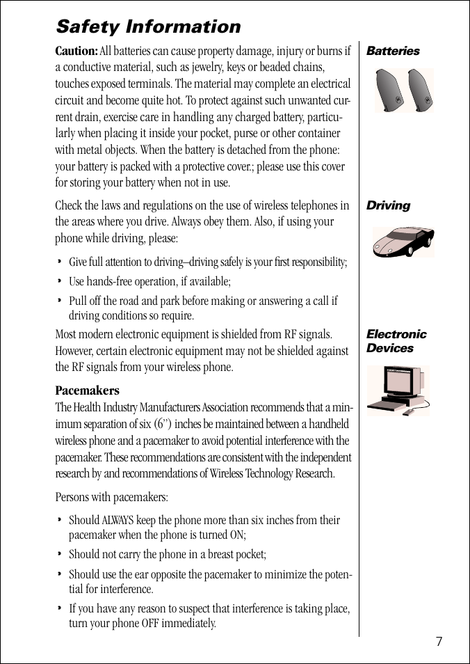 Safety information | Motorola ST 7760 User Manual | Page 7 / 117