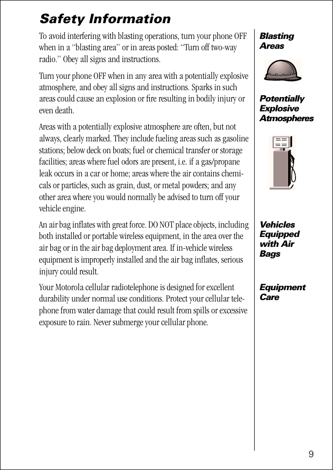Safety information | Motorola ST 7760 User Manual | Page 9 / 117
