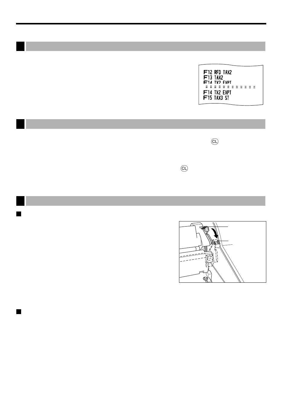 Operator maintenance, 1 in case of power failure, 2 in case of printer error | Cautions in handling the printer, Section, On a roll, replace it with a new one (refer to, Maintenance | Sharp Electronic Cash Register XE-A40S User Manual | Page 66 / 116