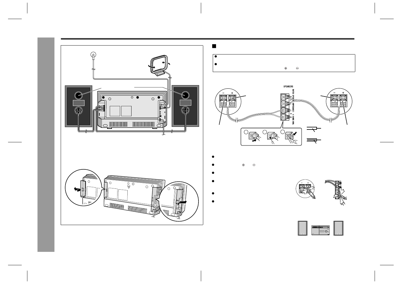 System connections, Speaker connection | Sharp SD-EX200 User Manual | Page 12 / 30