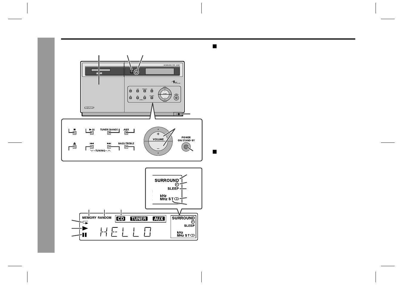 Controls and indicators, Gen e ral in fo rmatio n | Sharp SD-EX200 User Manual | Page 8 / 30