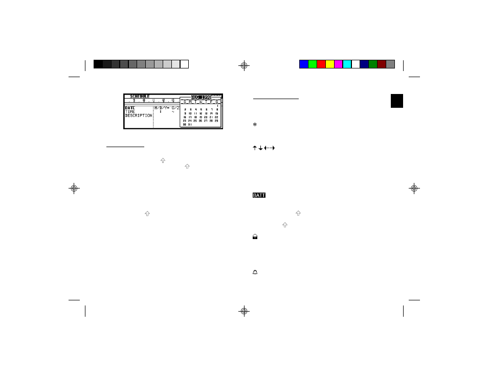 The keyboard, Display symbols | Sharp OZ-640 User Manual | Page 16 / 102