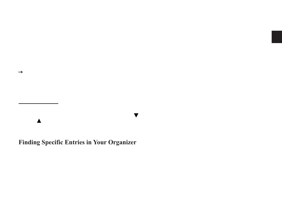 Finding specific entries in your organizer | Sharp OZ-640 User Manual | Page 26 / 102