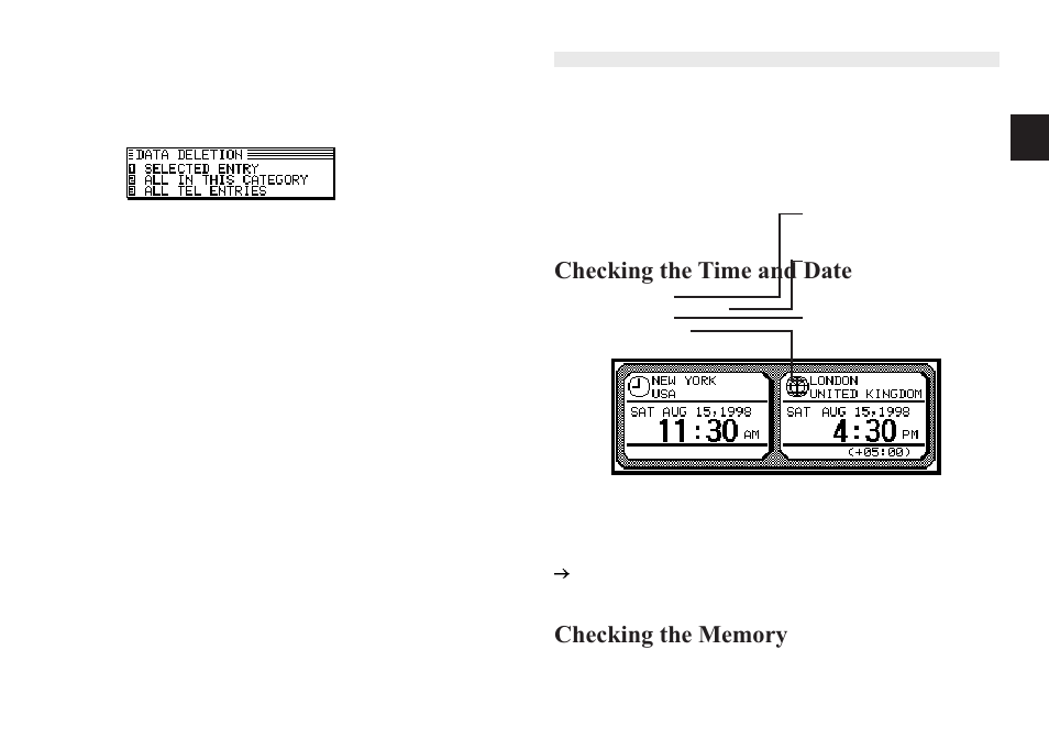 Checking the time and date | Sharp OZ-640 User Manual | Page 30 / 102