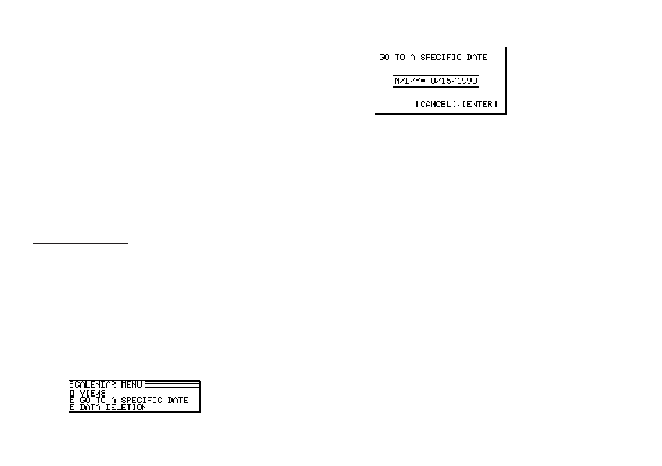 Selecting a date | Sharp OZ-640 User Manual | Page 33 / 102