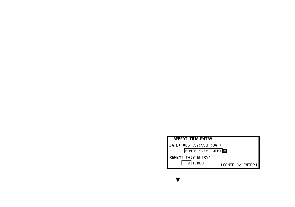 Making entries for recurring and extended events | Sharp OZ-640 User Manual | Page 35 / 102