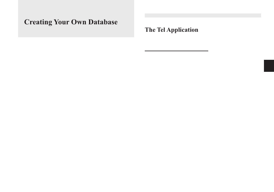 Creating your own database, The tel application, 4chapter 4 | Sharp OZ-640 User Manual | Page 42 / 102