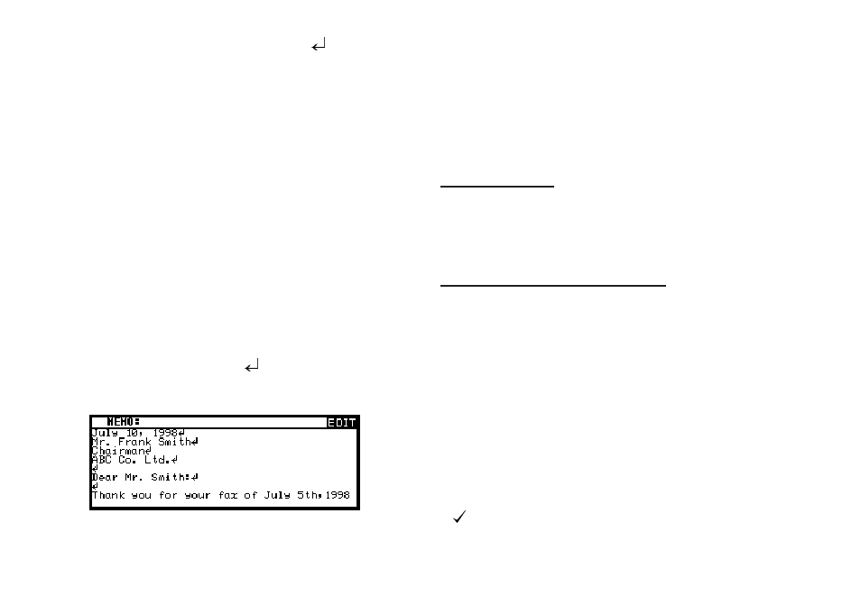 Finding entries, Turning word wrap on and off | Sharp OZ-640 User Manual | Page 49 / 102