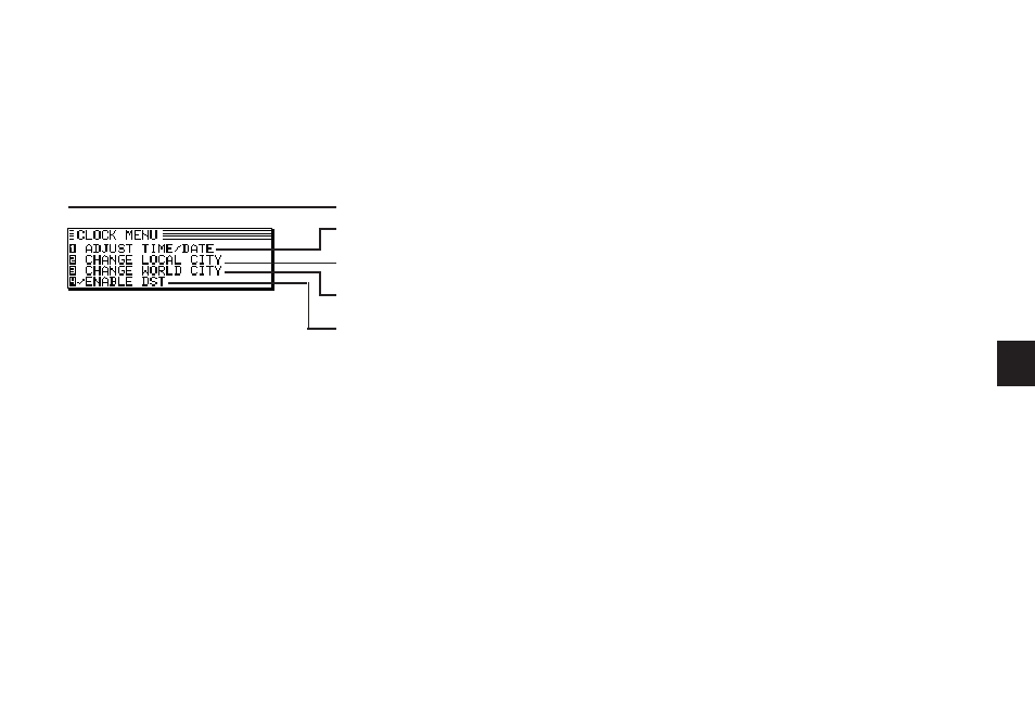 The clock application menu | Sharp OZ-640 User Manual | Page 62 / 102