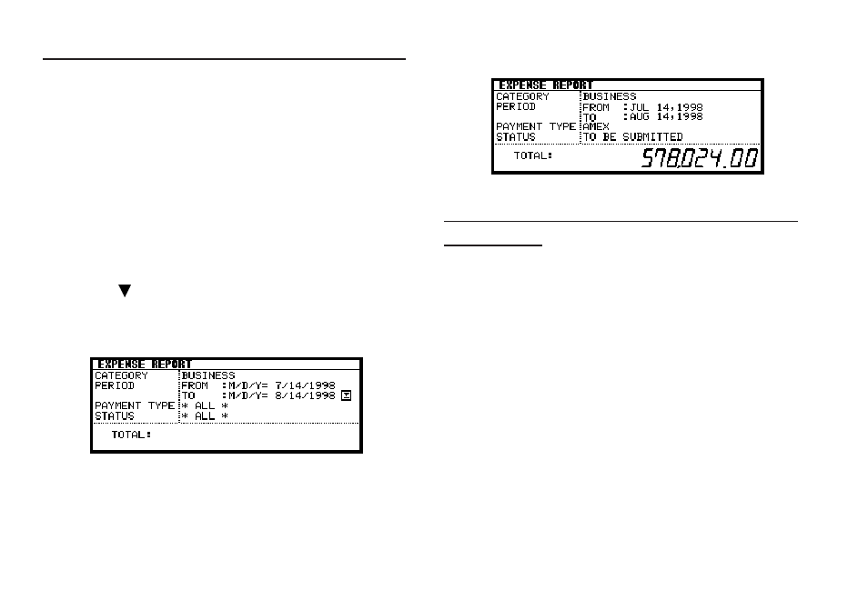 Summarizing expense records for a certain period | Sharp OZ-640 User Manual | Page 67 / 102