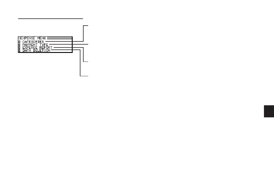 Expense application menu | Sharp OZ-640 User Manual | Page 68 / 102