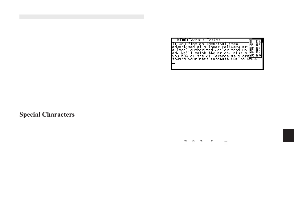 Special characters | Sharp OZ-640 User Manual | Page 72 / 102