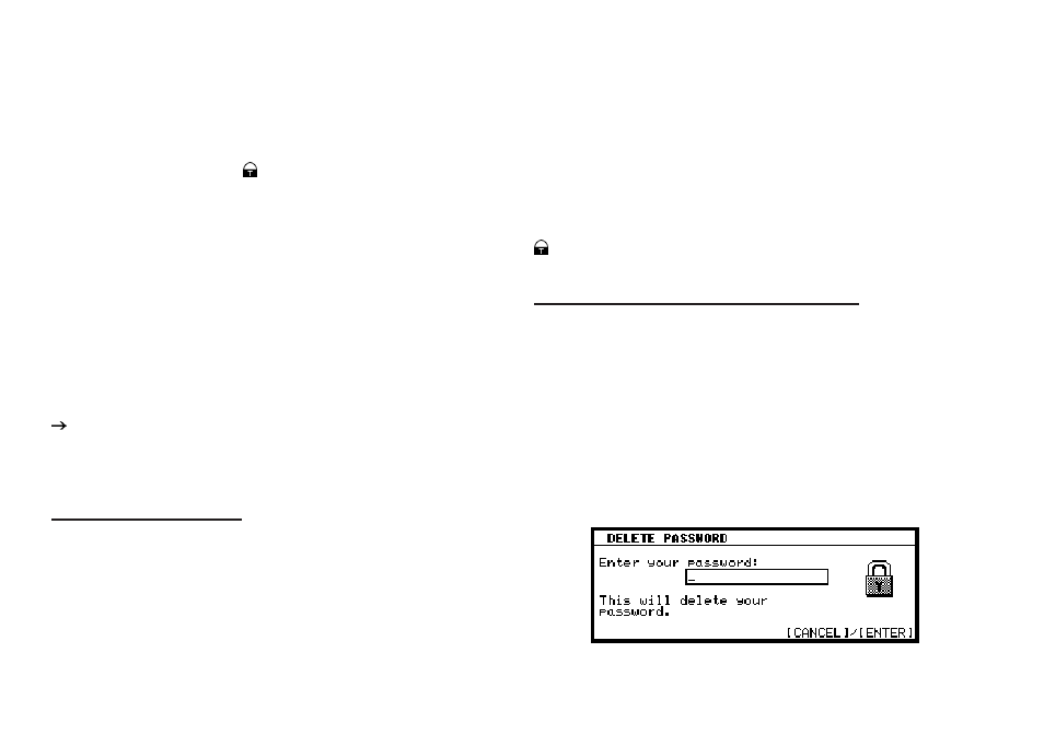 Automatic relocking, Changing or deleting the password | Sharp OZ-640 User Manual | Page 85 / 102