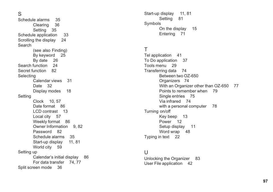 Sharp OZ-640 User Manual | Page 98 / 102