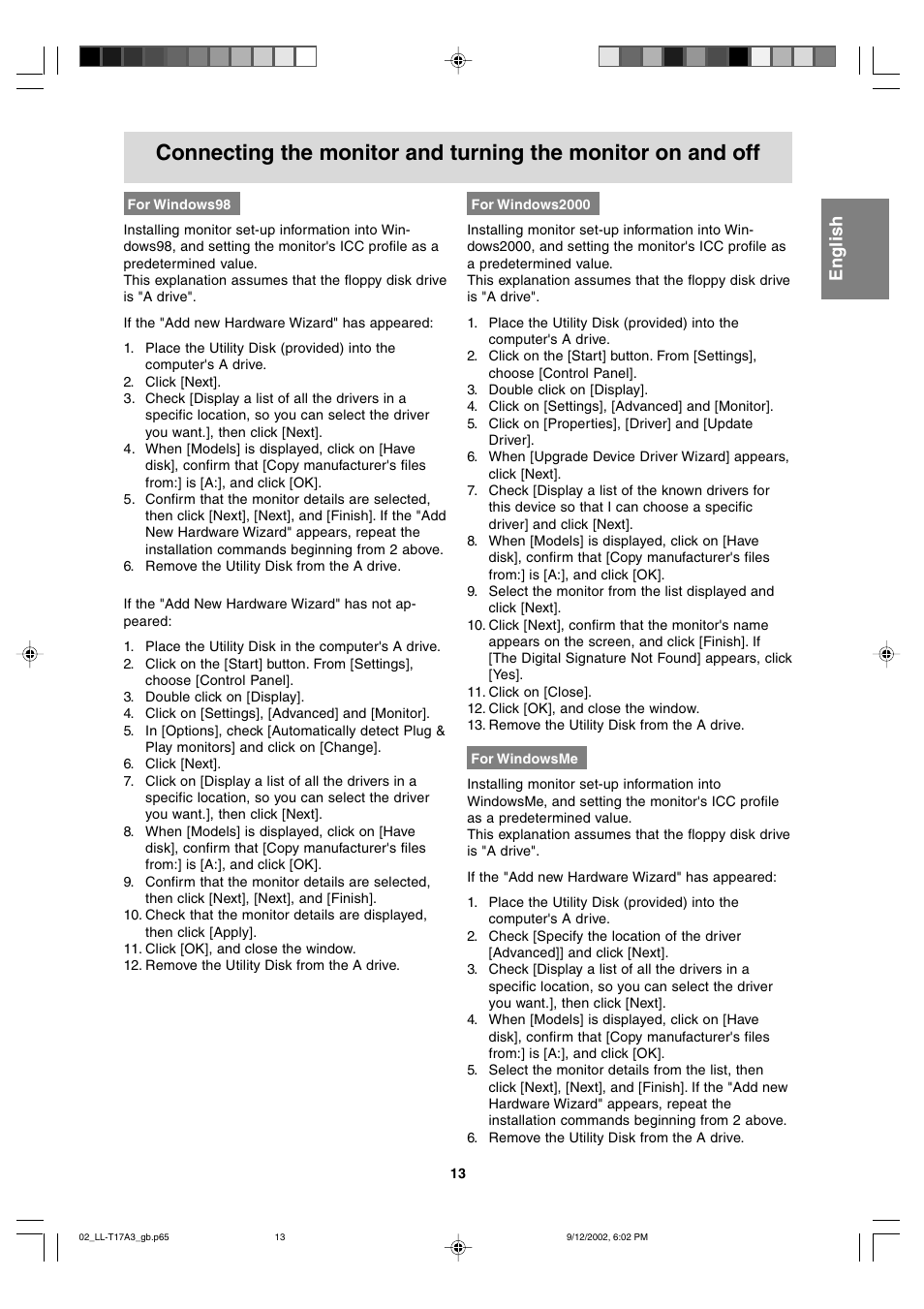 Sharp LL-T17A3 User Manual | Page 13 / 132