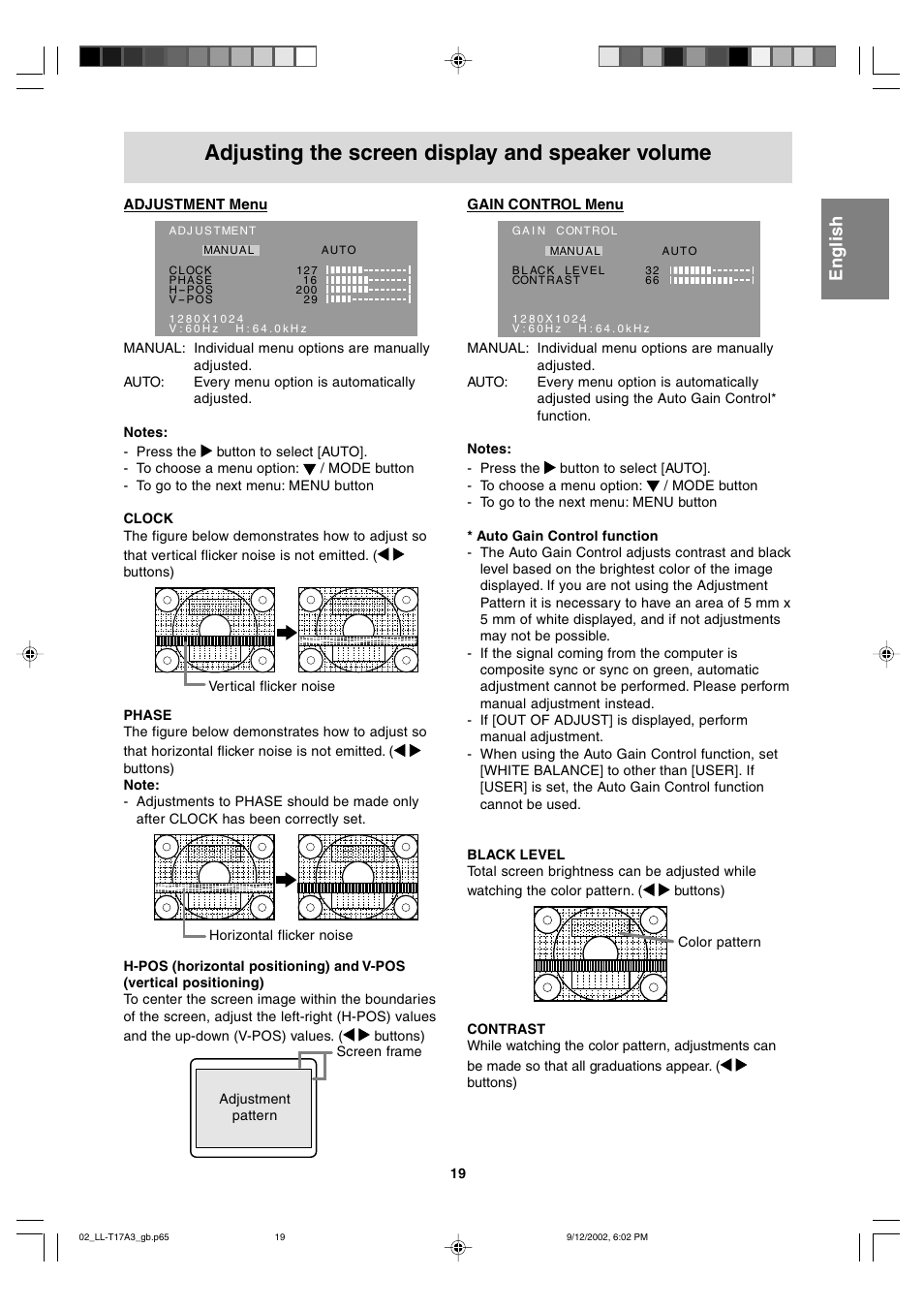 Adjusting the screen display and speaker volume | Sharp LL-T17A3 User Manual | Page 19 / 132