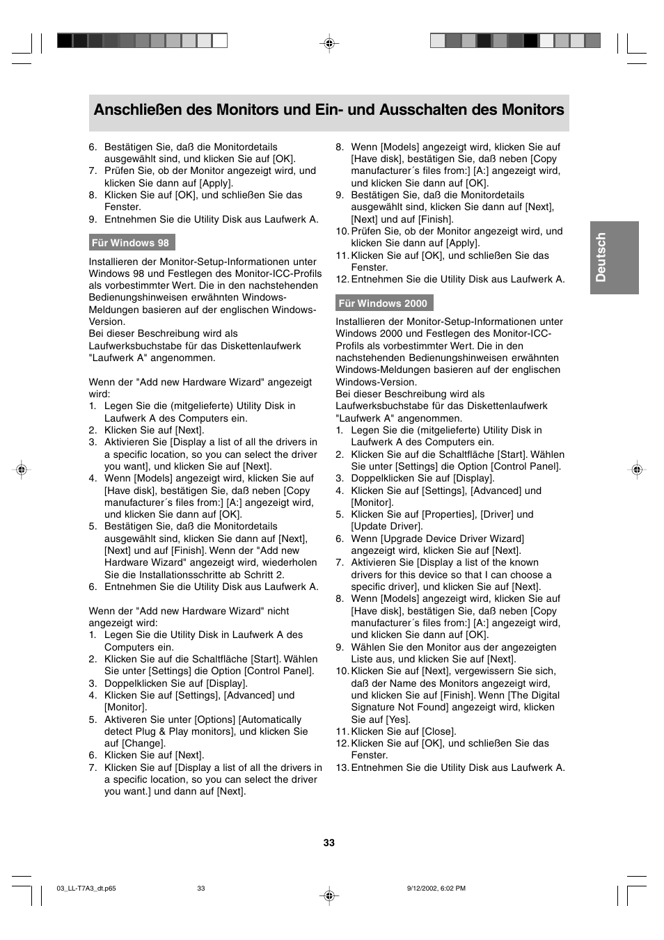 Sharp LL-T17A3 User Manual | Page 33 / 132