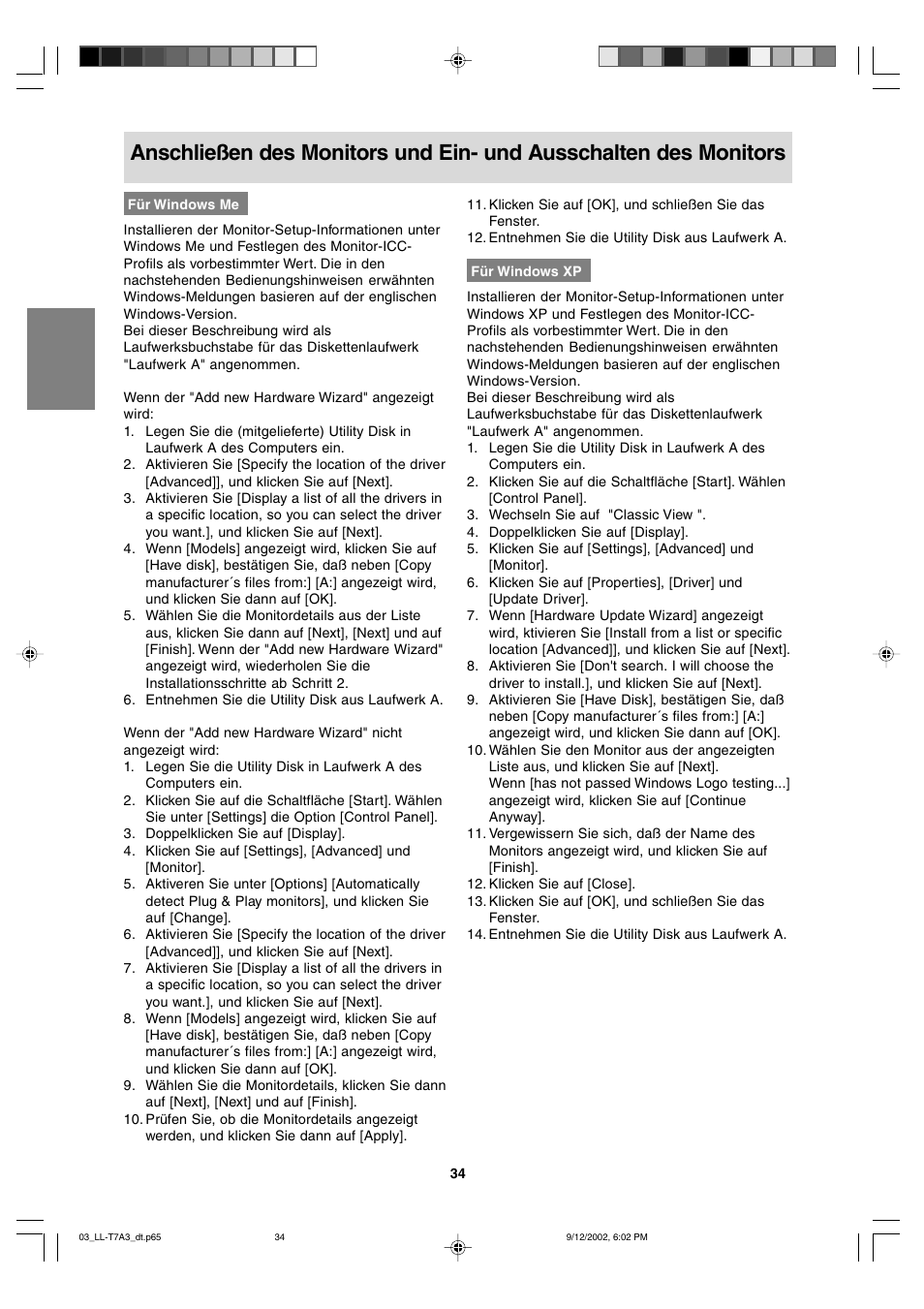 Sharp LL-T17A3 User Manual | Page 34 / 132