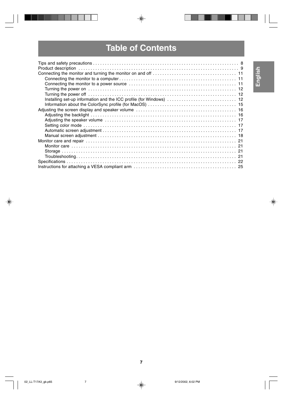 Sharp LL-T17A3 User Manual | Page 7 / 132