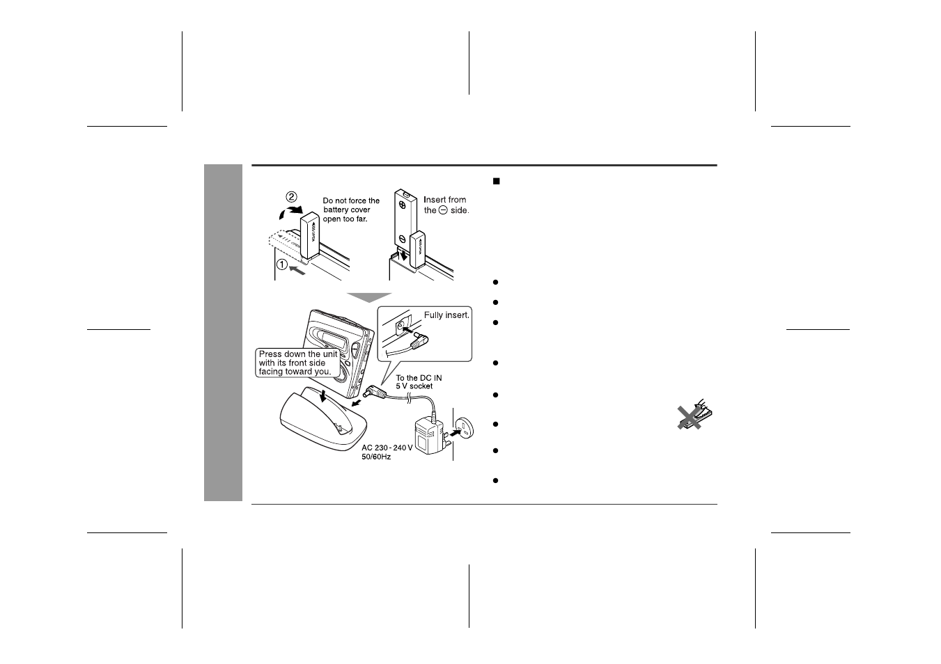 Using with the rechargeable battery, Pr ep ar ati o n | Sharp MD-MT888H User Manual | Page 10 / 64