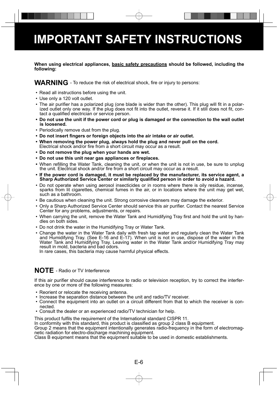 Important safety instructions, Warning | Sharp ENGLISHFRANAISESPAOL KC-860U User Manual | Page 8 / 68