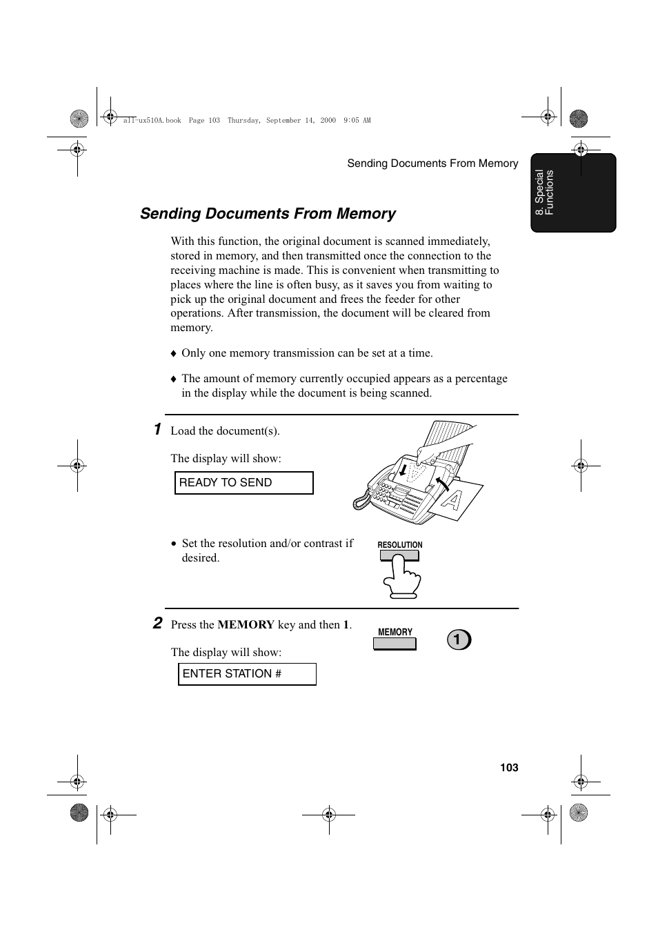 Sharp FO-1470 User Manual | Page 105 / 150