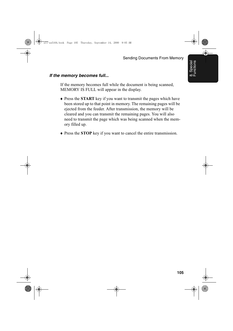 Sharp FO-1470 User Manual | Page 107 / 150