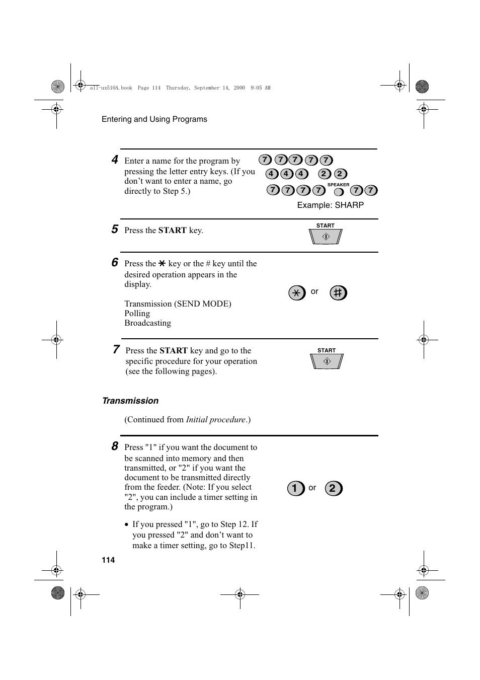 Sharp FO-1470 User Manual | Page 116 / 150