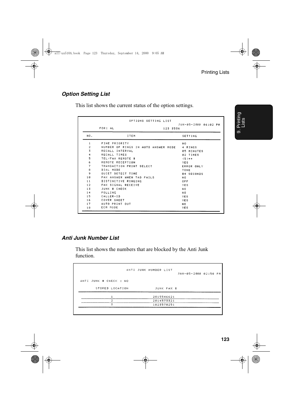 Sharp FO-1470 User Manual | Page 125 / 150