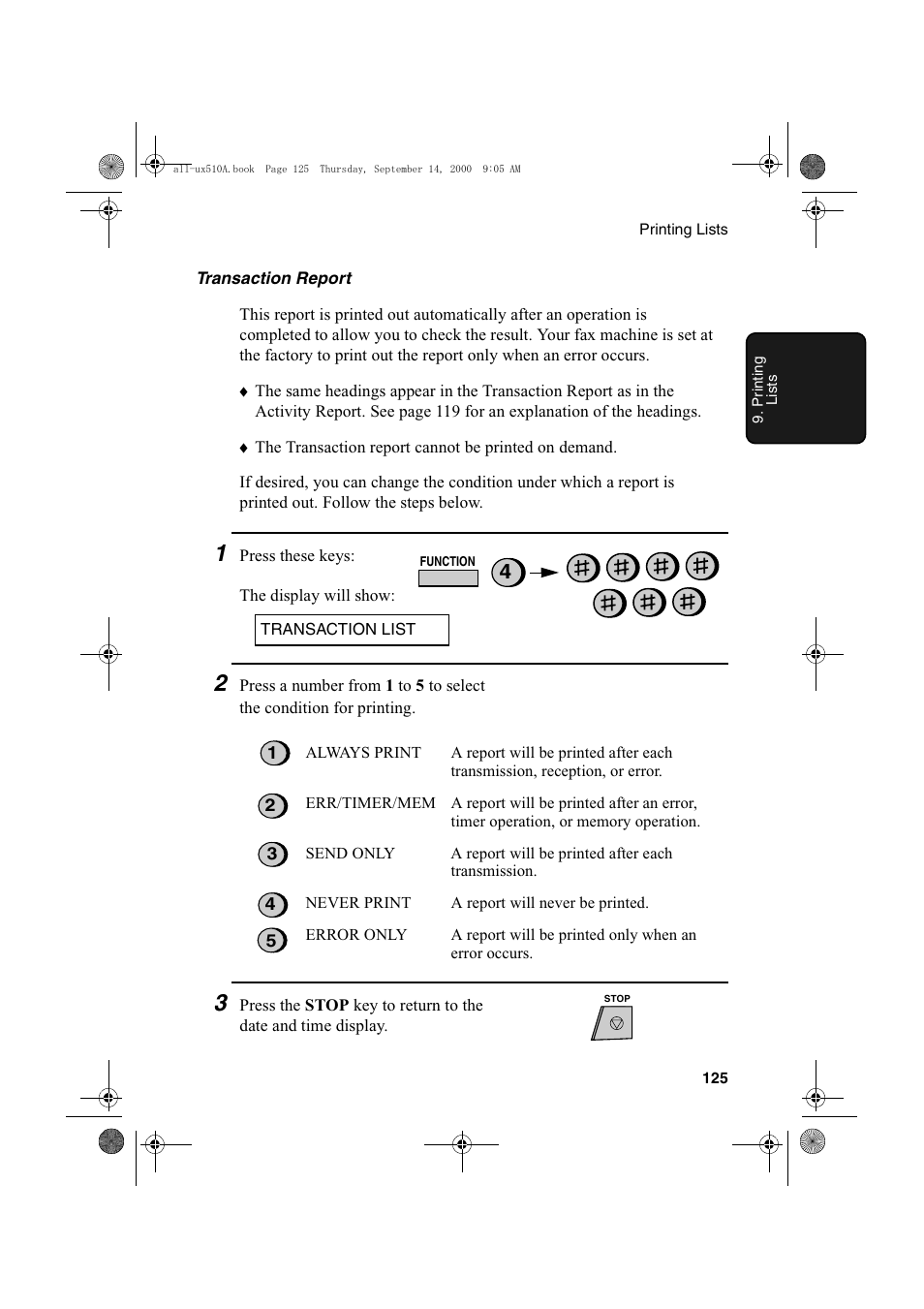 Sharp FO-1470 User Manual | Page 127 / 150