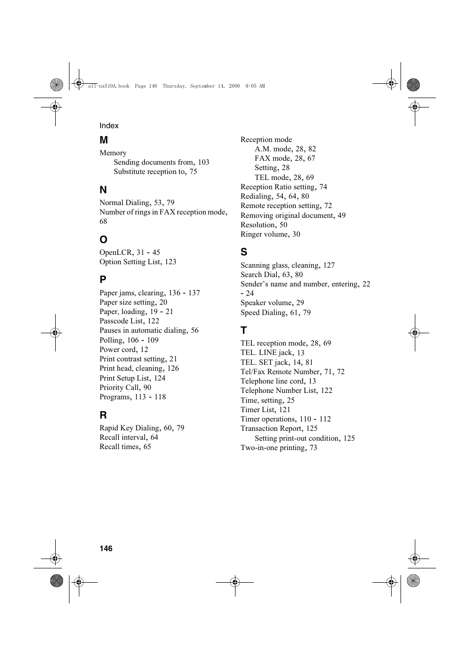 Sharp FO-1470 User Manual | Page 148 / 150