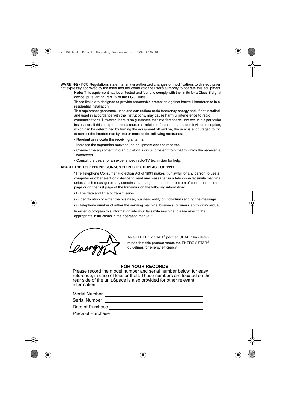 Sharp FO-1470 User Manual | Page 2 / 150