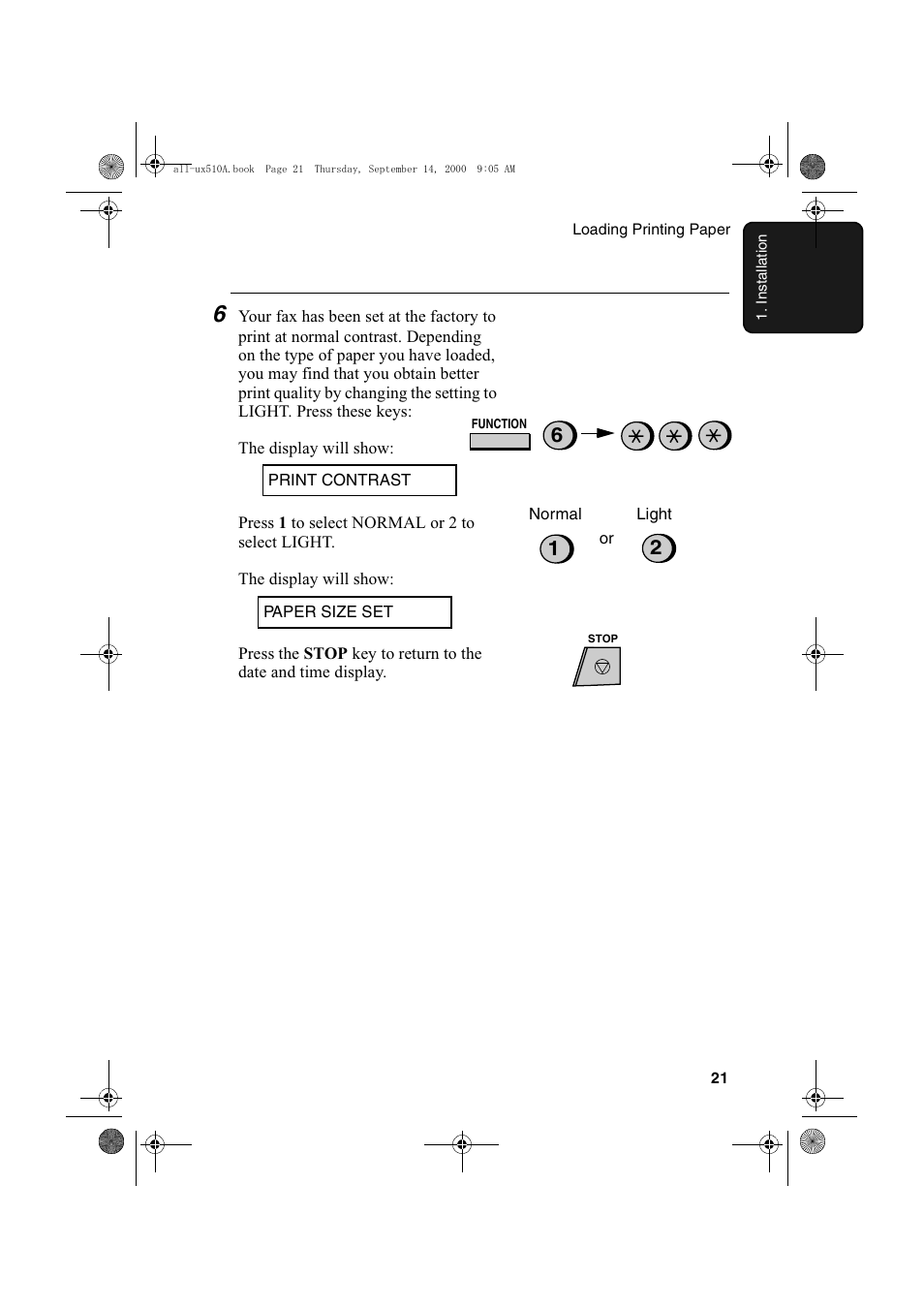 Sharp FO-1470 User Manual | Page 23 / 150